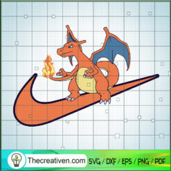 Nike x Charizard SVG, Nike x Pokemon SVG, Pokemon Charizard SVG