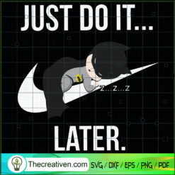 Just Do It Later SVG, Nike x Batman SVG, Cute Batman Sleeping SVG