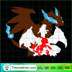 From Charmander To Charizard SVG Cut File for Cricut & Silhouette