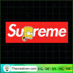 Supreme Simpson SVG, Supreme Logo SVG, Hypebeast SVG