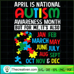 April Is National Autism Awa SVG Cut File for Cricut