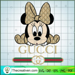 Baby Minnie Gucci SVG, Gucci Brand SVG, Minnie Mouse SVG