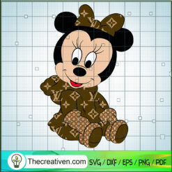 Baby Minnie Mouse Louis Vuitton SVG Cut File for Cricut & Silhouette