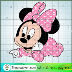 Baby Minnie Mouse Pink Louis SVG Cut File for Cricut
