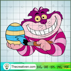 Cheshire Cat Eggs Easter Day SVG Cut File for Cricut & Silhouette