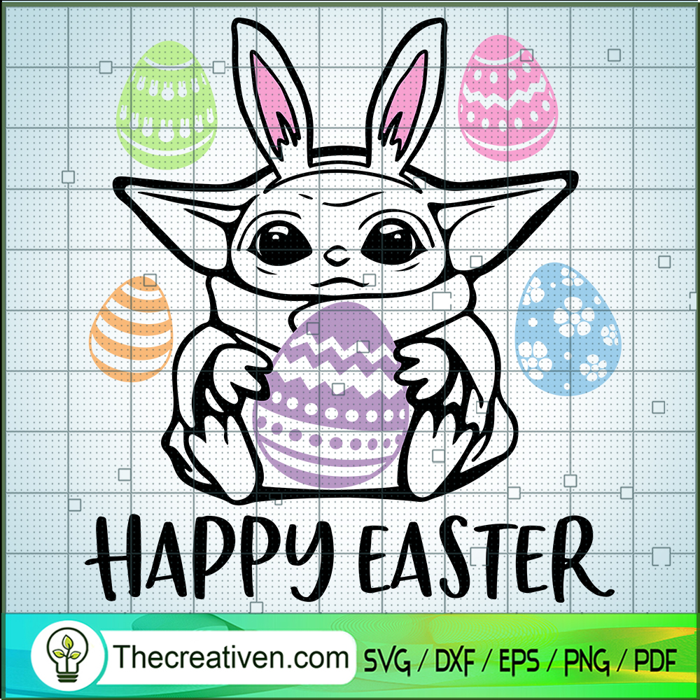Baby Yoda Easter Day SVG, Happy Easter Day SVG, Yoda SVG 1 Baby Yoda Easter Day SVG, Happy Easter Day SVG, Yoda SVG