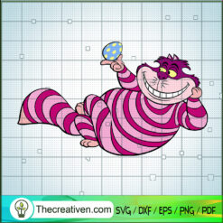 Cheshire Cat Take Easter Eggs SVG Cut File for Cricut & Silhouette