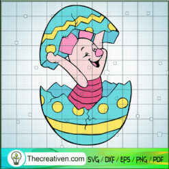 Piglet In Easter Eggs SVG, Funny Easter Day SVG, Disney Piglet SVG
