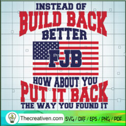 Instead Of Build Back Better SVG Cut File for Cricut