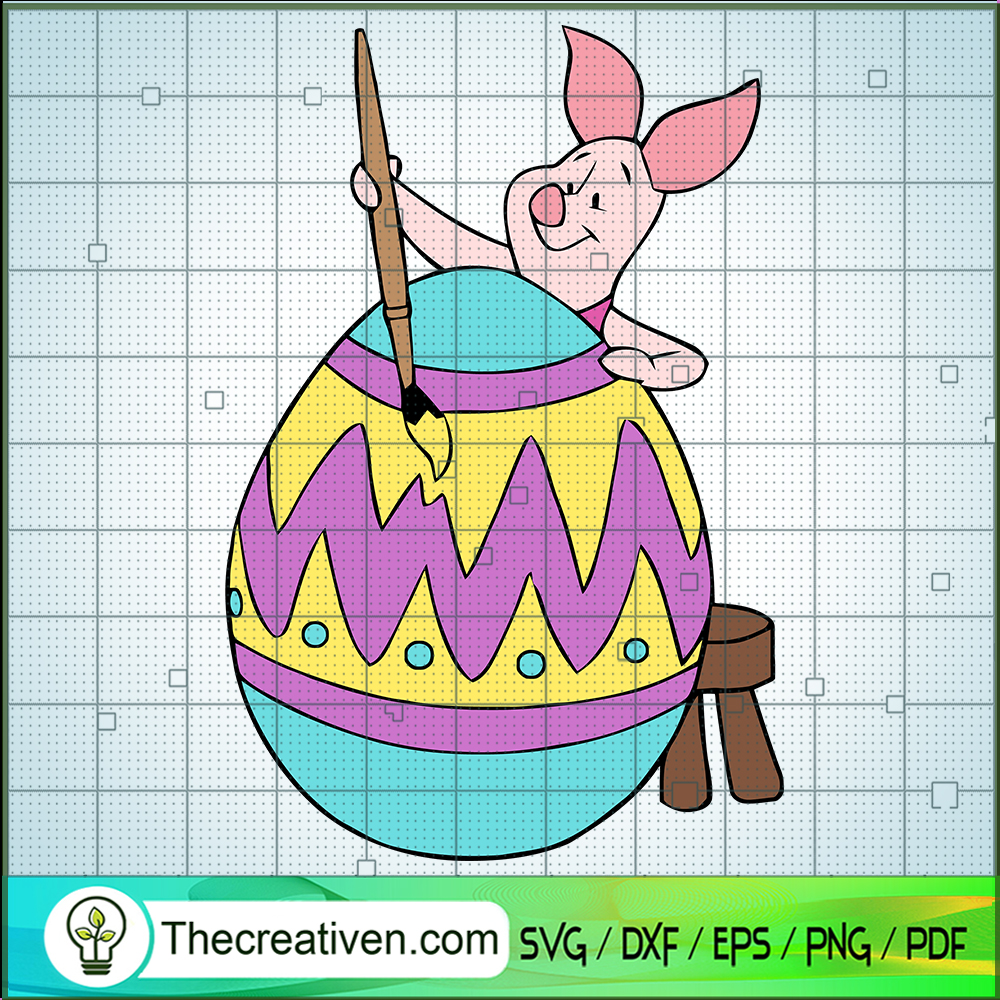 Piglet Eggs Easter SVG Cut File for Cricut & Silhouette 1 Piglet Eggs Easter SVG Cut File for Cricut & Silhouette