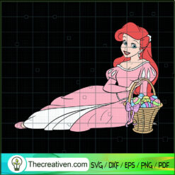 Princess Basket Eggs Easter SVG Cut File for Cricut & Silhouette