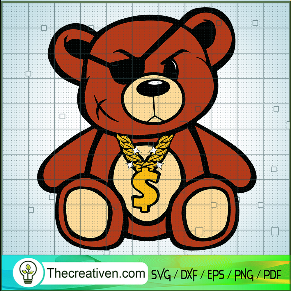 Teddy Bear Gangters SVG, Teddy Bear SVG, Rich Bear SVG 1 Teddy Bear Gangters SVG, Teddy Bear SVG, Rich Bear SVG