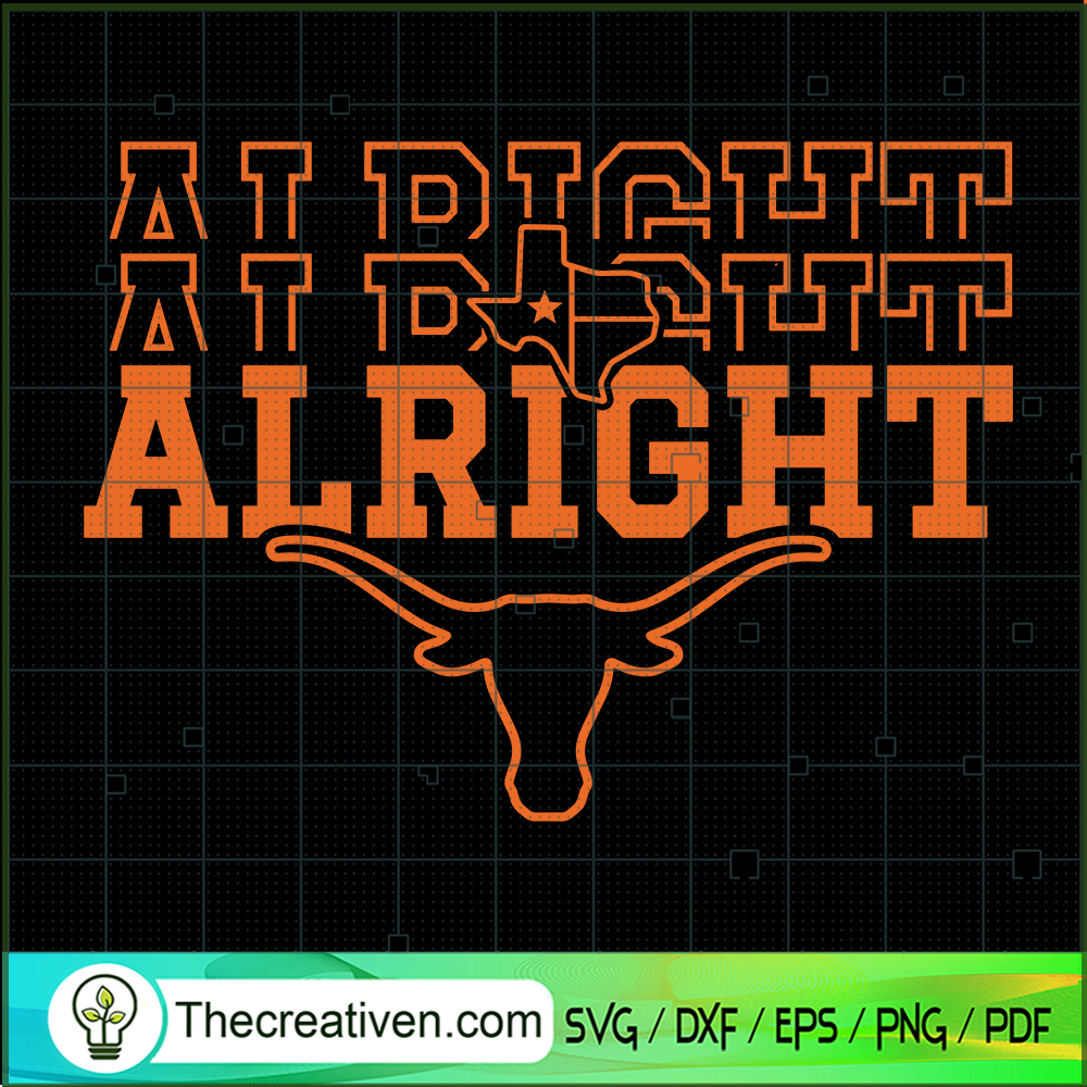 Alright SVG, Texas Pride State SVG, Cow Head SVG 1 Alright SVG, Texas Pride State SVG, Cow Head SVG