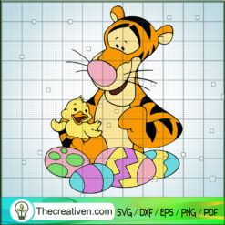 Tigger And Ducky Eggs Easter SVG, Happy Easter Day SVG, Funny SVG