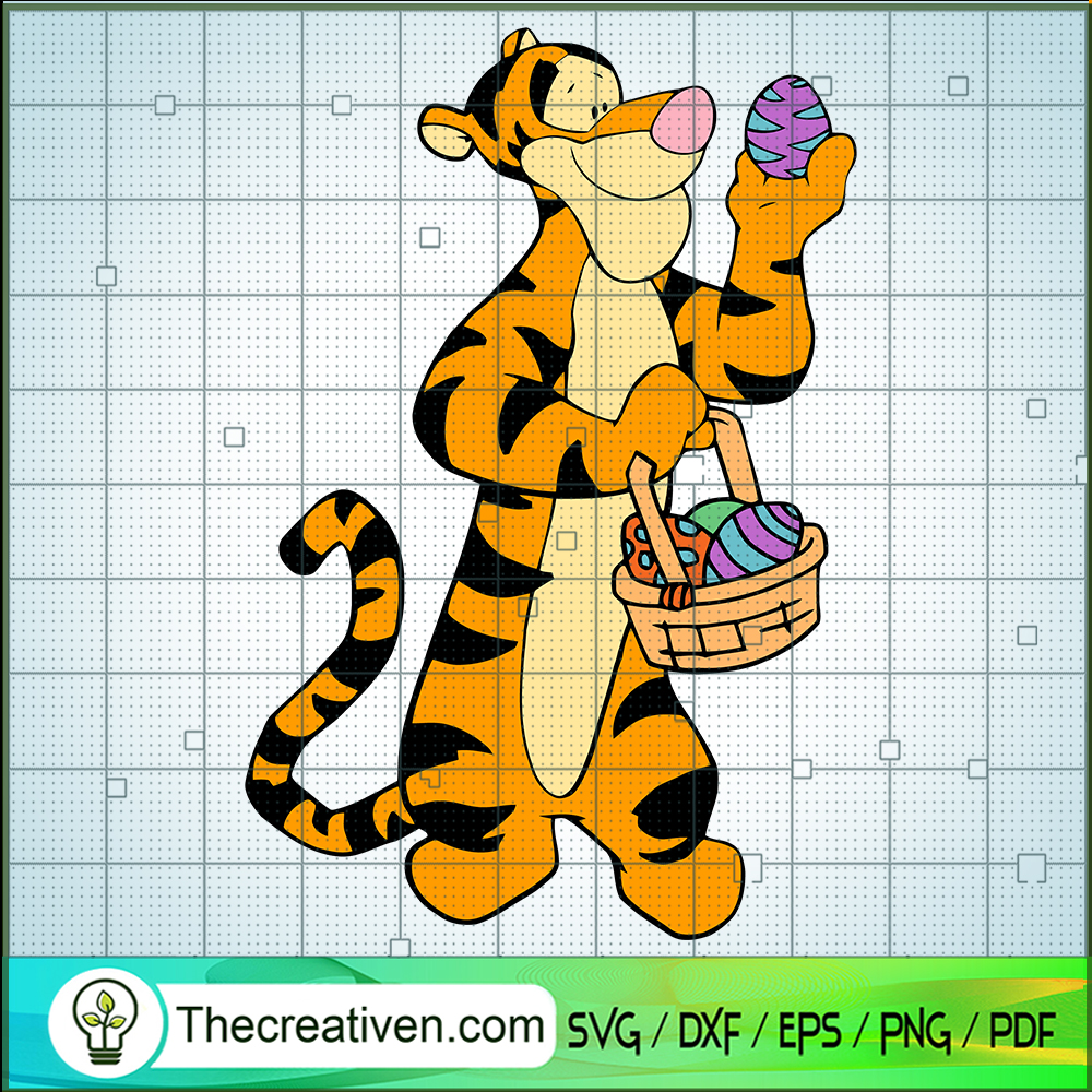 Tigger Basket Eggs Easter SVG, Easter Eggs SVG, Happy Easter Day SVG 1 Tigger Basket Eggs Easter SVG, Easter Eggs SVG, Happy Easter Day SVG