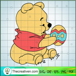 Winnie The Pooh Easter Eggs SVG Cut File for Cricut & Silhouette