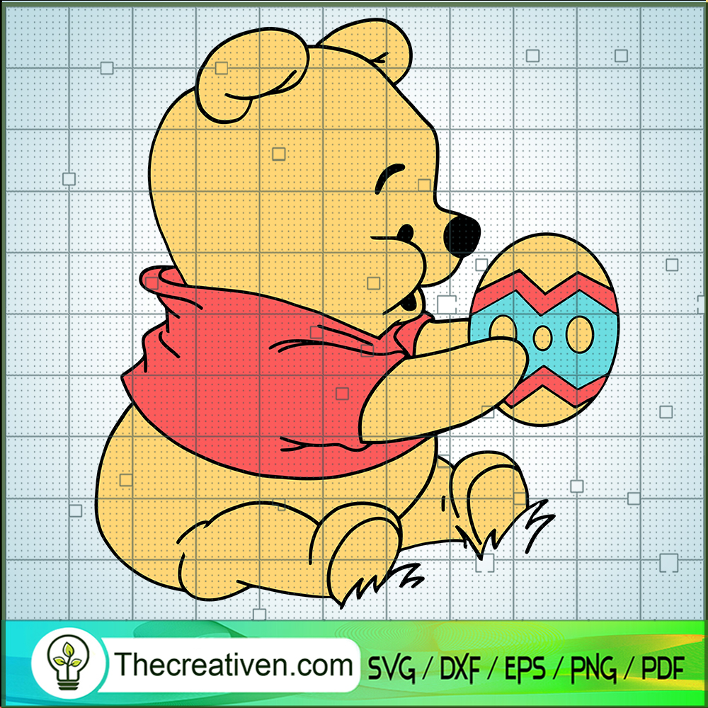 Winnie The Pooh Easter Eggs SVG Cut File for Cricut & Silhouette 1 Winnie The Pooh Easter Eggs SVG Cut File for Cricut & Silhouette