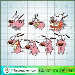 Courage The Cowardly Dog Emoji SVG, TV Series SVG, Courage SVG