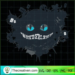 Scary Face Cheshire Cat SVG Cut File for Cricut & Silhouette