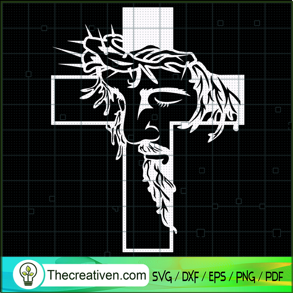 Jesus Face And The Cross SVG, Jesus Christ SVG, God SVG 1 Jesus Face And The Cross SVG, Jesus Christ SVG, God SVG