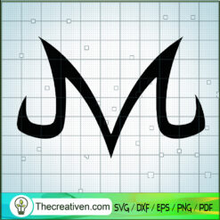 Majin Buu M Logo SVG, Majin Buu SVG, M Letter SVG