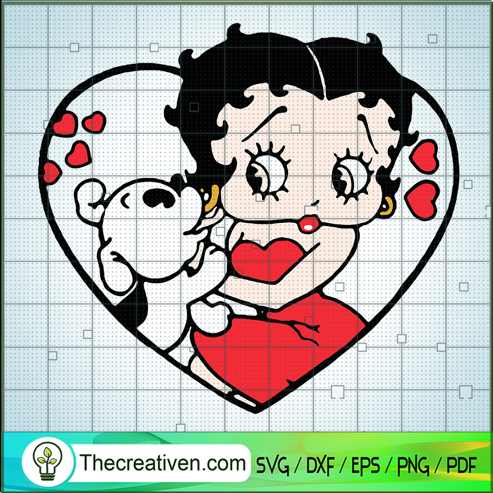 Betty Boop and Pudgy SVG, Cute Betty Boop SVG, Baby With Dog SVG 1 Betty Boop and Pudgy SVG, Cute Betty Boop SVG, Baby With Dog SVG