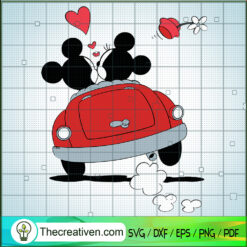Disney Mouse Love In Car SVG Cut File for Cricut & Silhouette