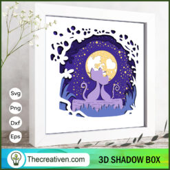 Bear Inside Cow 3D Papercut  SVG Cut File for Cricut