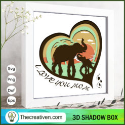 I Love You So Much 3D Paperc SVG Cut File for Cricut