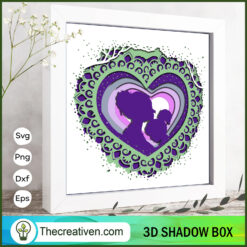 Bear Mom 3D Papercut Lightbox SVG Cut File for Cricut & Silhouette