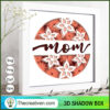 Mom With Flower 3D Papercut  SVG Cut File for Cricut