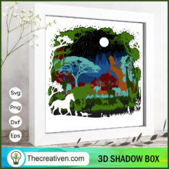 Nature 3D Papercut Lightbox SVG Cut File for Cricut & Silhouette