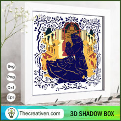 Beauty And The Beast 3D Pape SVG Cut File for Cricut