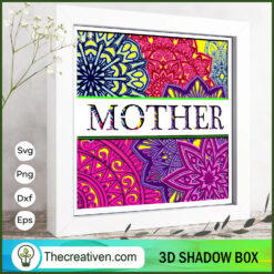 Mother Flower 3D Papercut Li SVG Cut File for Cricut
