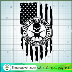 2nd Amendment Tattered Flag SVG Cut File for Cricut & Silhouette
