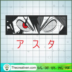 5 Leaf Demon SVG, Devil SVG, Black Clover SVG