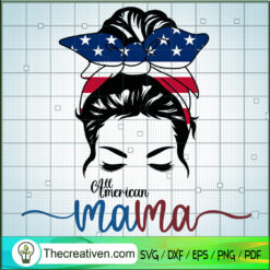 All American Mama SVG Cut File for Cricut & Silhouette