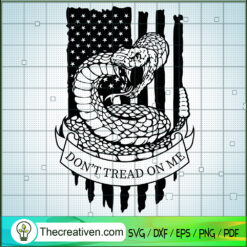 Don't Tread On Me American Flag SVG Cut File for Cricut & Silhouette