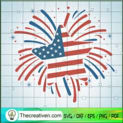 Firework Star SVG, American Flag SVG, Firework SVG
