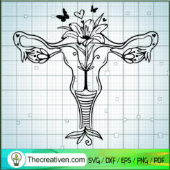 Floral Uterus SVG, Don't Tread On Me SVG, Rattlesnake SVG