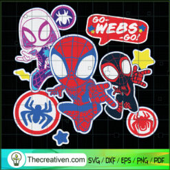 Cute Chibi Spider-man SVG, Kids Marvel Spider SVG, Boys SVG