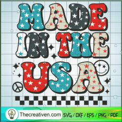 Made In USA SVG, USA Star SVG, Peace SVG