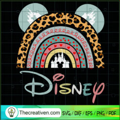 Mickey Ears Rainbow SVG, Disney Castle SVG, Walt Disney SVG