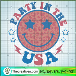 Party In The USA SVG, Smiley SVG, America SVG
