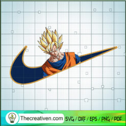 Nike With Goku SVG, Nike Logo SVG, Goku SVG
