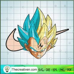 Nike With Vegeta Head SVG, Vegeta SVG, Dragon Ball Z SVG