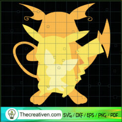 Pichu Pikachu Raichu SVG, Pikachu Shadow SVG, Pokemon Dex SVG