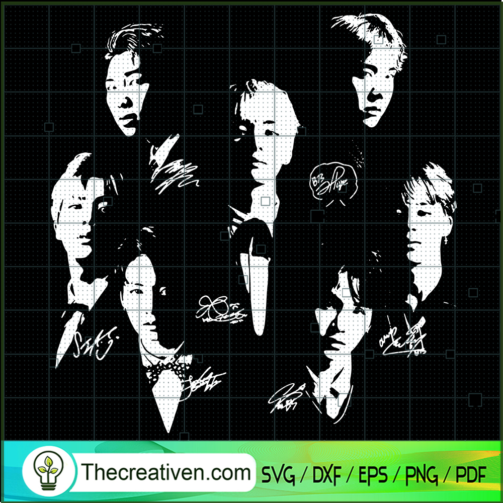 BTS Boy Band SVG, BTS SVG, Music Band SVG 1 BTS Boy Band SVG, BTS SVG, Music Band SVG