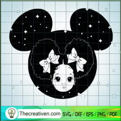 Barbie Afro SVG , Barbie Mickey Ears , Disney Girl SVG