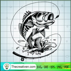 Hooking SVG, Fish Hook SVG, Fishing SVG